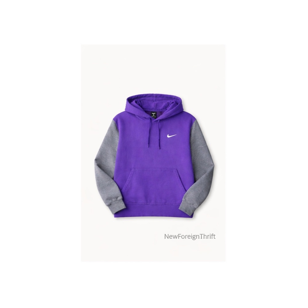 Nike Purple & Grey Colorblock Hoodie | Size S